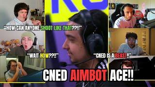 VALORANT Pro and streamers react to Cned's insane Aimbot like ACE!!