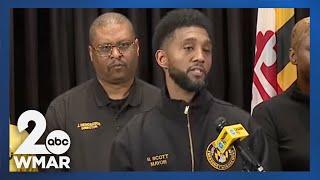 Baltimore Mayor Brandon Scott gives an update on city snow preperation