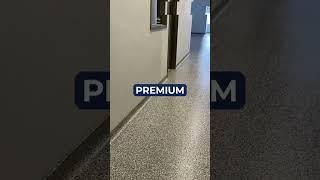 Take a look at this commercial space where we installed our premium polyaspartic flooring.