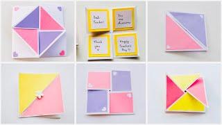 6 Easy Scrapbook Card Making Ideas | How to make Scrapbook Cards | Surprise Cards #scrapbooking