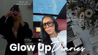 GLOW UP DIARIES | 4AM winter arc routine,  my *that girl* makeup routine, the ️ on influencer life