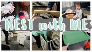 NEST WITH ME 2022 part 1 | organizing baby clothes!