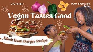 Easy Spicy Black Bean Burger Recipe | Easy Plant Based Meals