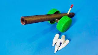 How to make a Paper cannon || DIY paper cannon with Matches || DIY small cannon