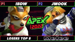 Apex 2022 Top 8 - IBDW (Fox) Vs. JMook (Shiek) SSBM Melee Tournament