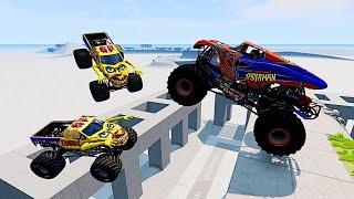 Spiderman Takes on Zombie in Monster Truck Freestyle