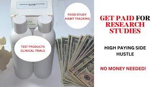 Get PAID To Participate In Research Studies From Home!  Side Hustle