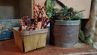 Primitive Farmhouse Christmas Home Decor Booth Tour Ivy Lane 2022 | Rustic Christmas Decorations