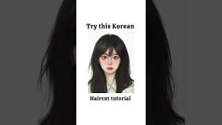 Korean haircut tutorial #shorts #aesthetic #hairstyle #korean #trending