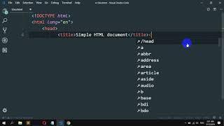 How to Create A simple HTML document