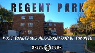 Most Dangerous Neighbourhood in Toronto  ||  Regent Park  ||  4K Drive Tour  ||  2023