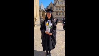 Rosy smiles at Oxford University graduation