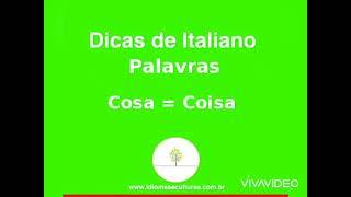 Palavras mais comuns no idioma Italiano - Parte 1