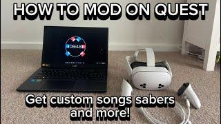 How to get custom songs/sabers in beat saber (QUEST ONLY LATEST GUIDE)