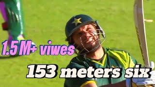 World biggest six in cricket history | Shahid Afridi