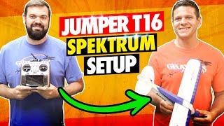 How to Setup Jumper T16 Pro with Spektrum Receiver BNF Airplane