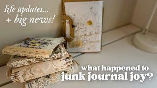 Making a junk journal after a long time + chit chat and a big announcement!