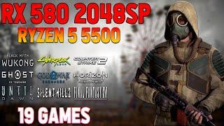 RX 580 8GB 2048SP + Ryzen 5 5500 : 19 Games Test - RX 580 Gaming in 2024