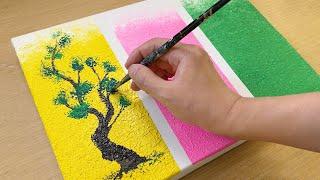 How to Paint 3 Different Trees for Beginners / Acrylic Painting Techniques