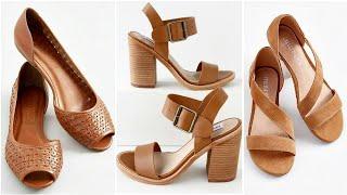 2023 Genuine pure leather brown sandals designs/office wear flat sandals shoes designs of ladies