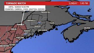 Rare tornado watch issued for northern New England. Here's what that means.