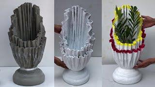 Cement And Towels - How To Create Flower Pots From Old Blankets