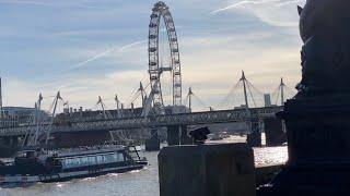 Tour of London Embankment Pier / London Thames Clipper / London Eye [4K HDR]