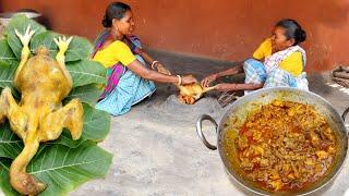 santali tribal cooking process delicious chiken curry cooking by santali tribe women || rural india