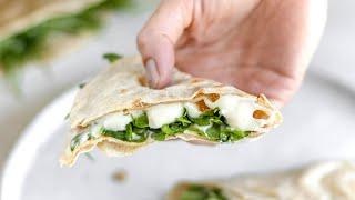 Vegan Italian STRACCHINO CHEESE in Piadina Sandwich - Homemade and ready in 30 mins!