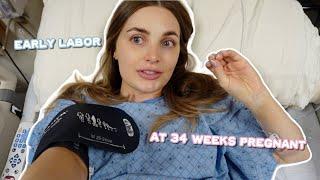 going into labor at 34 weeks pregnant... early baby birth vlog!