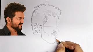 Easy Leo Vijay Thalapathy Drawing // Vijay Thalapathy outline drawing