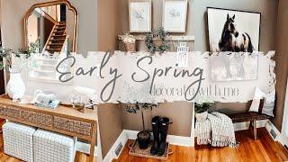 COZY SPRING DECORATE WITH ME | EARLY SPRING ENTRYWAY DECORATING IDEAS