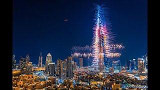 Dubai, UAE The Arrival of 2022 - New Year Celebration / Dubai New Year's Eve spectacular fireworks