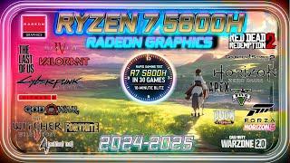 Ryzen 7 5800H IGPU Gaming Test  |  Radeon Graphics in 30 GAMES   | 2024