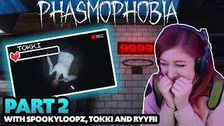 We Saw Ghost BUTT | Cahlaflour Phasmophobia with SpookyLoopz, Tokki and RyyFii (Part 2)