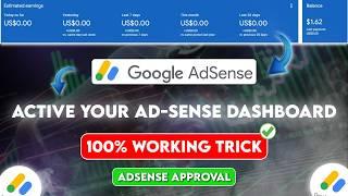 Adsense active dashboard trick | Active AdSense Dashboard Selling Tutorial | Adsense approval trick