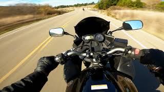 Yamaha FZ6R on La Honda Rd [RAW sound]