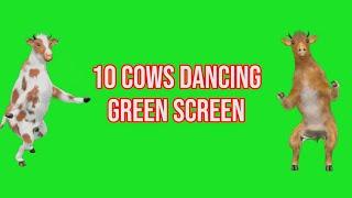 TOP 10 Dancing Cows 3D Different Style Green Screen || By Green Pedia