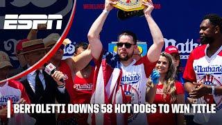 A NEW CHAMPION  Patrick Bertoletti wins 2024 Nathan's Hot Dog Eating Contest 