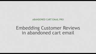 Embedding Customer Reviews in Abandoned Cart Email Template - OpenCart - Huntbee