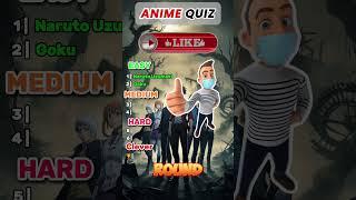 ANIME QUIZ! Only Real Fan Guess The ANIME Character Challenge #trivia #quiz #quizzymonkey