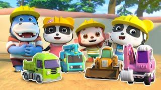 Construction Vehicles Song | Excavator, Crane Truck, Loader | Kids Song | BabyBus - Cars World