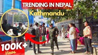 BALEN ACTION in Ratnapark During DASHAIN 2022 - Kathmandu Metro Police VS Foothpath Shopkeeper