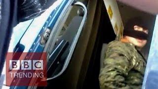 Mothers confront armed separatists in Ukraine