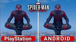 Spider-Man Miles Morales PS5 vs Android - Combat & Swinging Comparison