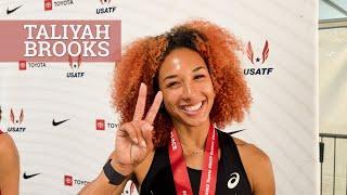 In the Mixed Zone with Taliyah Brooks - USATF Championships