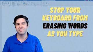 Computer Keyboard Erasing Letters As You Type? (Word, Chrome, Everywhere!)