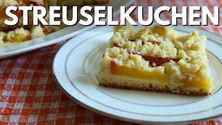 Peach Streusel Cake + a history of the Kaffee Klatsch | Pfirsich-Streusel Kuchen vom Blech