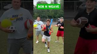 Bob n Weave Game whoever gets hit the least wins #sports #football #game #funny #dodgeball