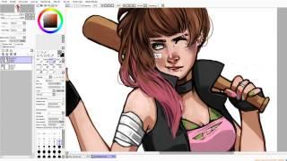 Punk!Deanna painting process